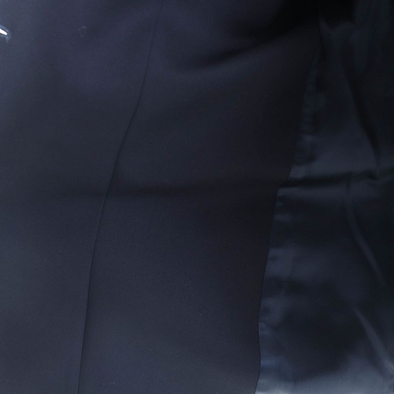 Hermes 2025 5e0299dh Virgin Wool Silk Blend H Logo Button Peaked Lapel Single