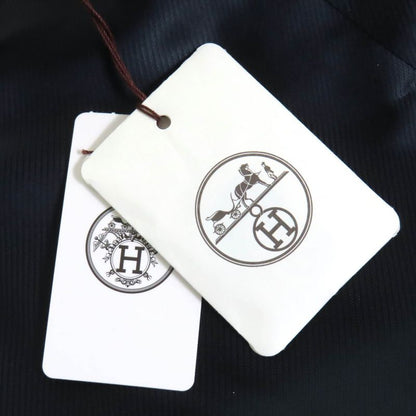 Hermes 2025 5e0299dh Virgin Wool Silk Blend H Logo Button Peaked Lapel Single