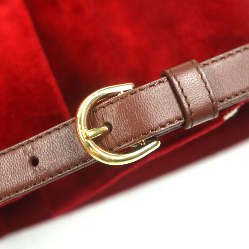 Gucci 675281 Cotton Boutique Leather Used Velour Shorts With Hem Belt Design