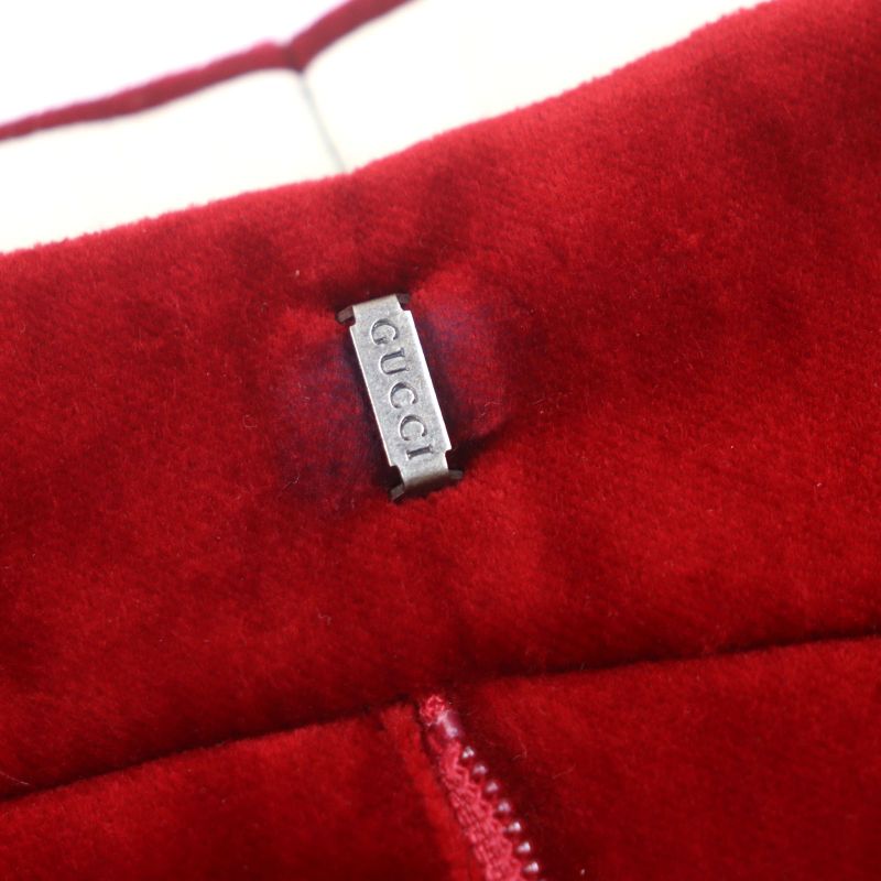 Gucci 675281 Cotton Boutique Leather Used Velour Shorts With Hem Belt Design