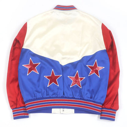 Celine 2v35n851c American Teddy Blouson Eddie Period Sequined Stajan Ivory Red