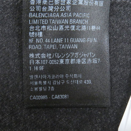 Balenciaga 23SS 724738 Logo Denim Jacket Black S Men's