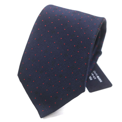  Louis Vuitton M75940 100% Silk Cravat Monogram LV Dotted Tie Navy With Box