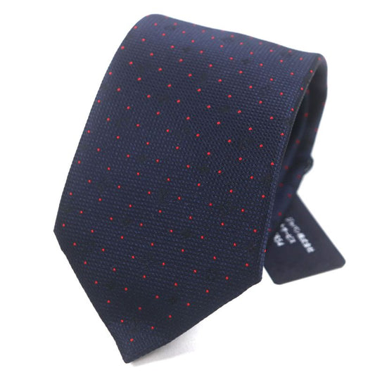  Louis Vuitton M75940 100% Silk Cravat Monogram LV Dotted Tie Navy With Box