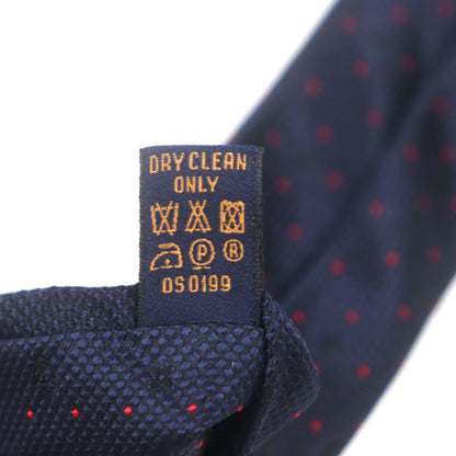  Louis Vuitton M75940 100% Silk Cravat Monogram LV Dotted Tie Navy With Box