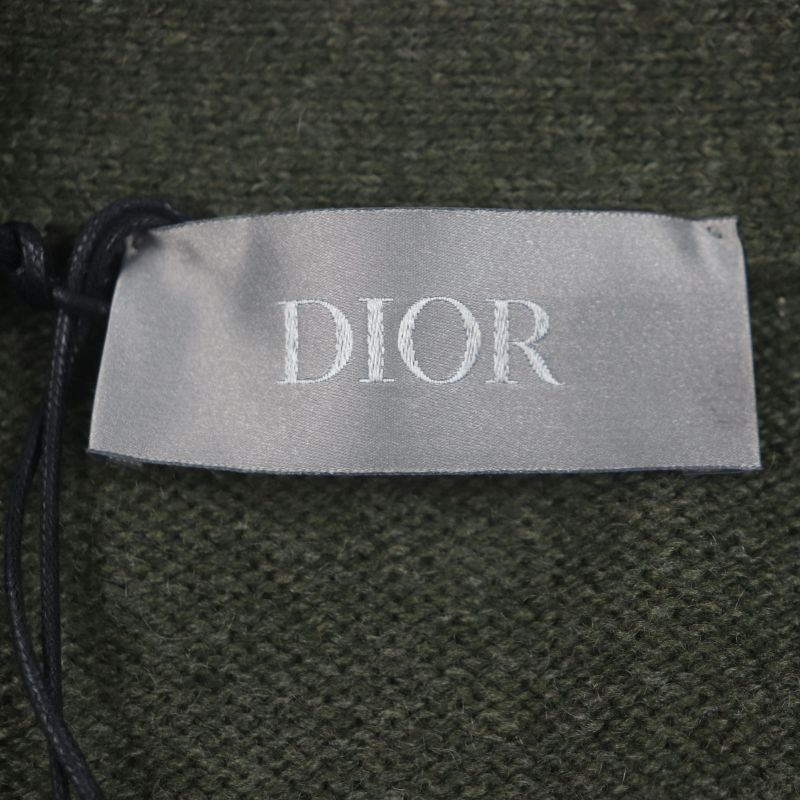  DIOR Homme 243m230at474 Logo Patch V-neck Logo Button Cashmere Jersey Couture