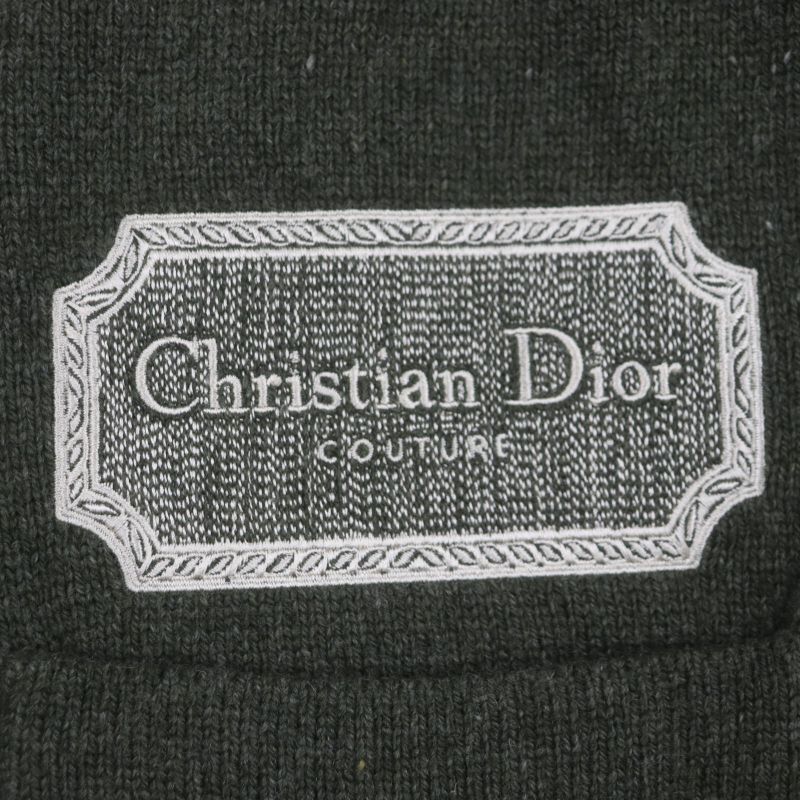  DIOR Homme 243m230at474 Logo Patch V-neck Logo Button Cashmere Jersey Couture