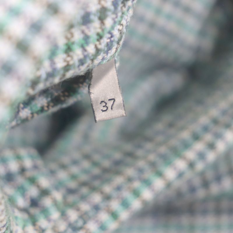  DIOR Homme 313c533a5688 100% Cotton Checked Logo Embroidery Logo Button Long