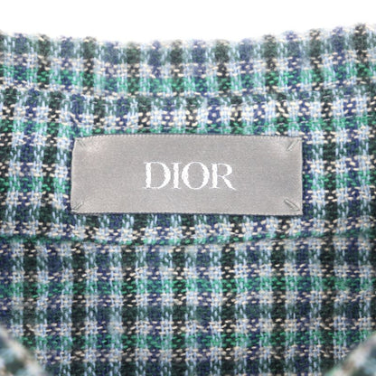  DIOR Homme 313c533a5688 100% Cotton Checked Logo Embroidery Logo Button Long