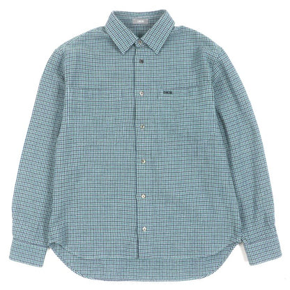  DIOR Homme 313c533a5688 100% Cotton Checked Logo Embroidery Logo Button Long