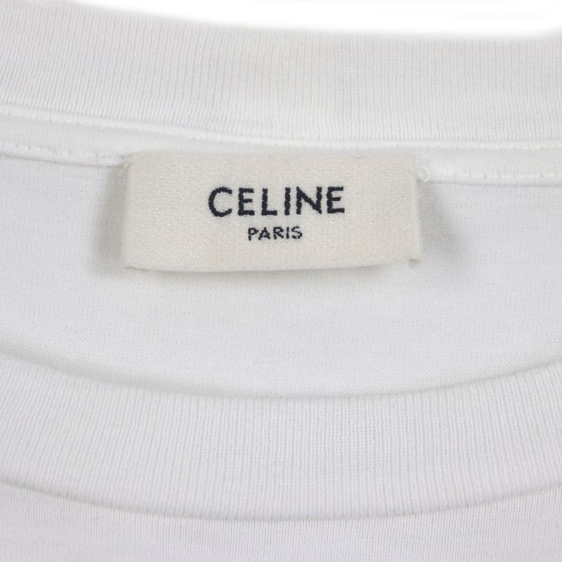 Celine 2x681671q 100% Cotton Eddy Period Logo Print Crew Neck Short Sleeve