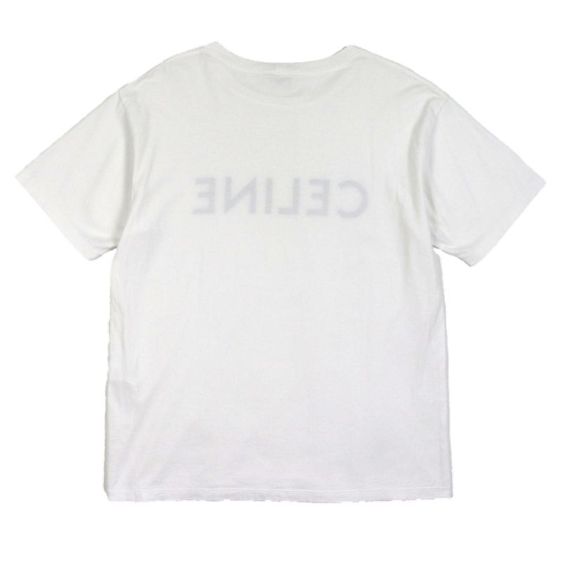 Celine 2x681671q 100% Cotton Eddy Period Logo Print Crew Neck Short Sleeve