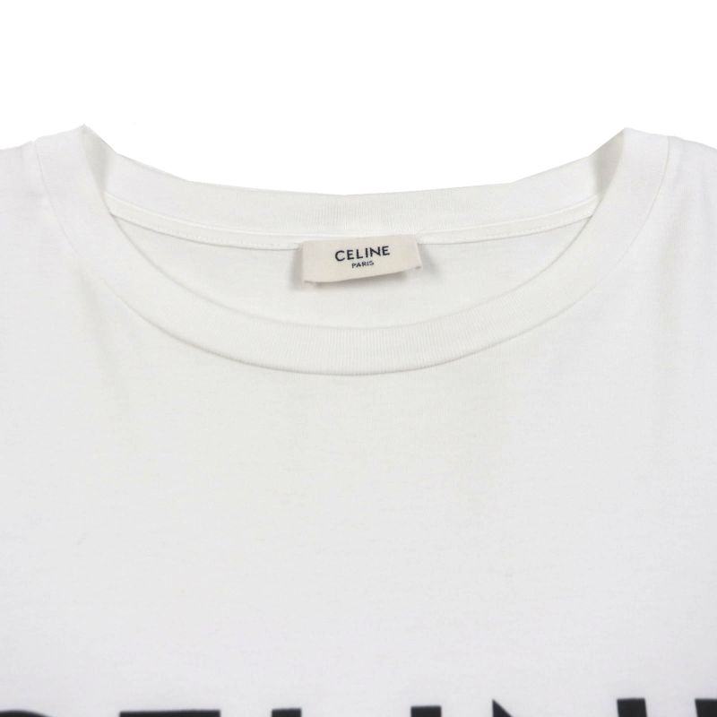Celine 2x681671q 100% Cotton Eddy Period Logo Print Crew Neck Short Sleeve