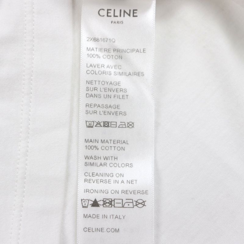 Celine 2x681671q 100% Cotton Eddy Period Logo Print Crew Neck Short Sleeve