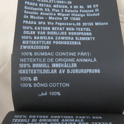 Prada 2023 Ucn513 100% Cotton Long Sleeve Shirt With Triangle Logo Epaulettes