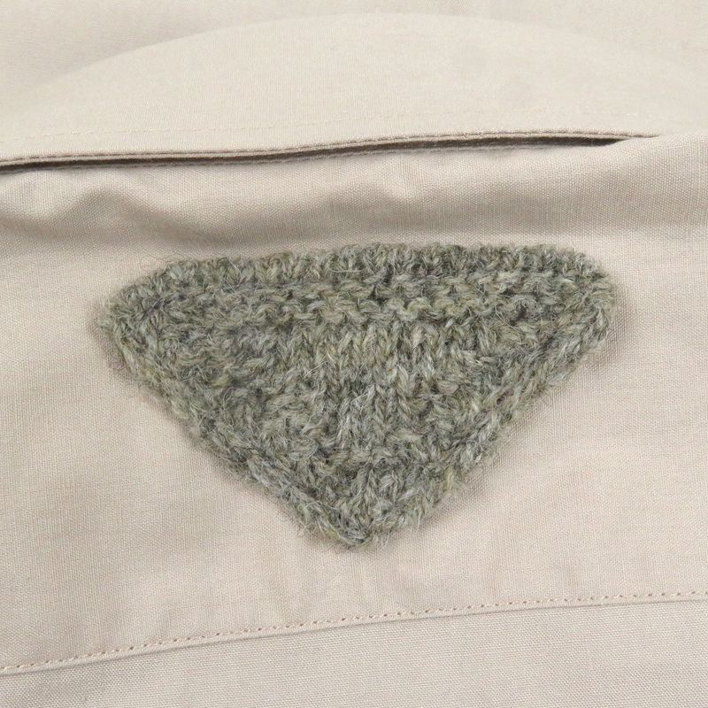 Prada 2023 Ucn513 100% Cotton Long Sleeve Shirt With Triangle Logo Epaulettes