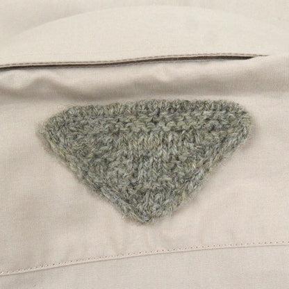 Prada 2023 Ucn513 100% Cotton Long Sleeve Shirt With Triangle Logo Epaulettes