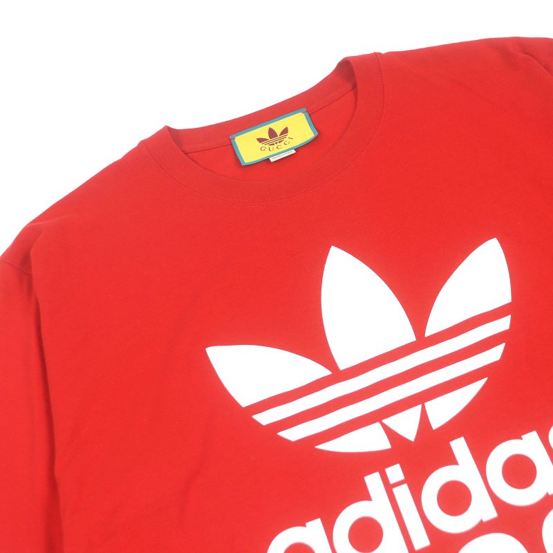 Gucci Adidas Gucci Adidas 23SS 616036 Trefoil Three Stripes Short Sleeve