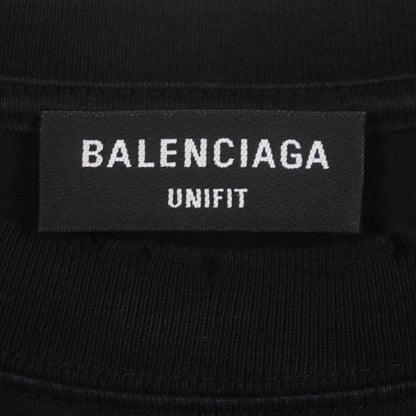 Balenciaga 661715 Unifit 100% Cotton FREE Logo Damaged Crew Neck Oversized