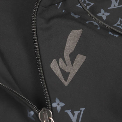 Louis Vuitton 22SS LV 2054 Hybrid Zip-thru Monogram Hoodie Black L Made In