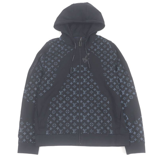 Louis Vuitton 22SS LV 2054 Hybrid Zip-thru Monogram Hoodie Black L Made In