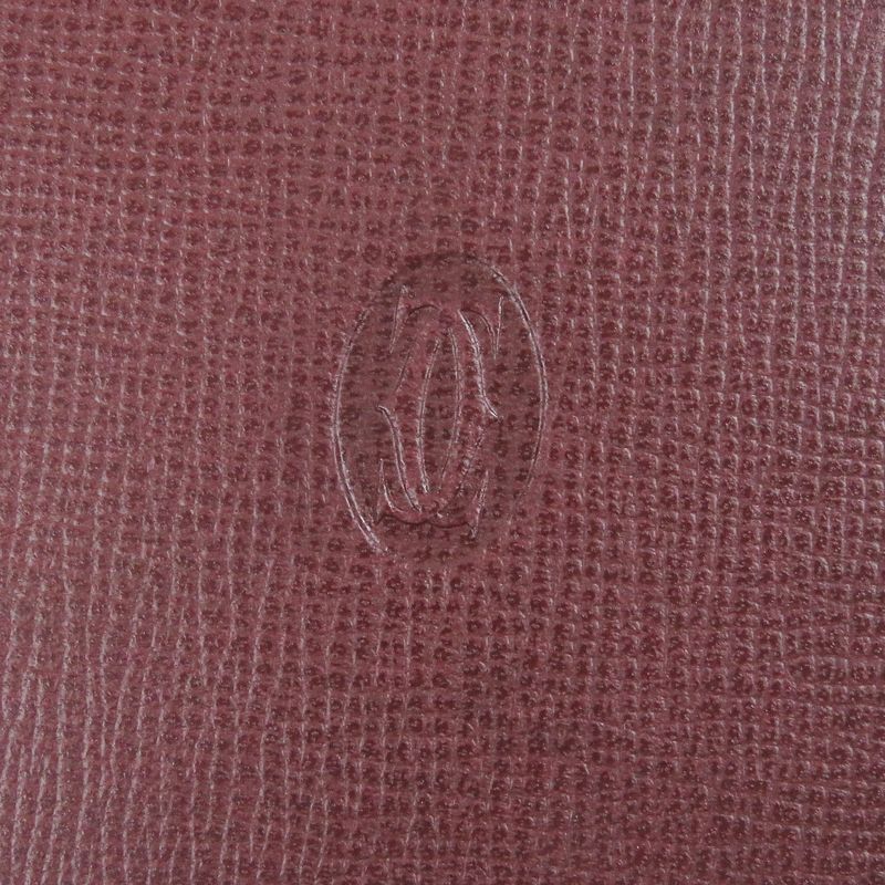 Cartier L3000165 Leather Must De Cartier Compact Wallet Bifold Wallet Bordeaux