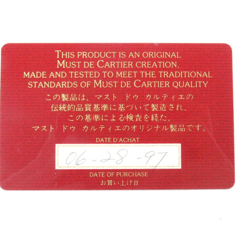 Cartier L3000165 Leather Must De Cartier Compact Wallet Bifold Wallet Bordeaux