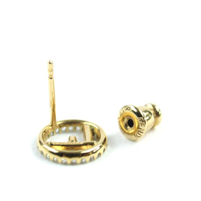 Fendi F Is Fendi Earrings With F Logo Rhinestones For Both Ears Gold And