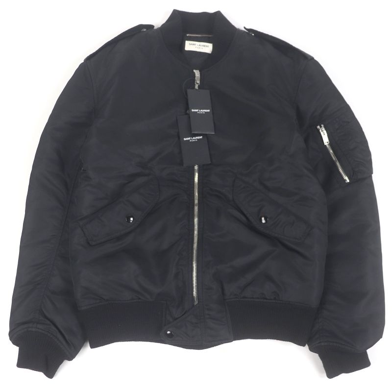 Saint Laurent Paris 15AW 397643 Eddie Period Classic Bomber Jacket Black 48