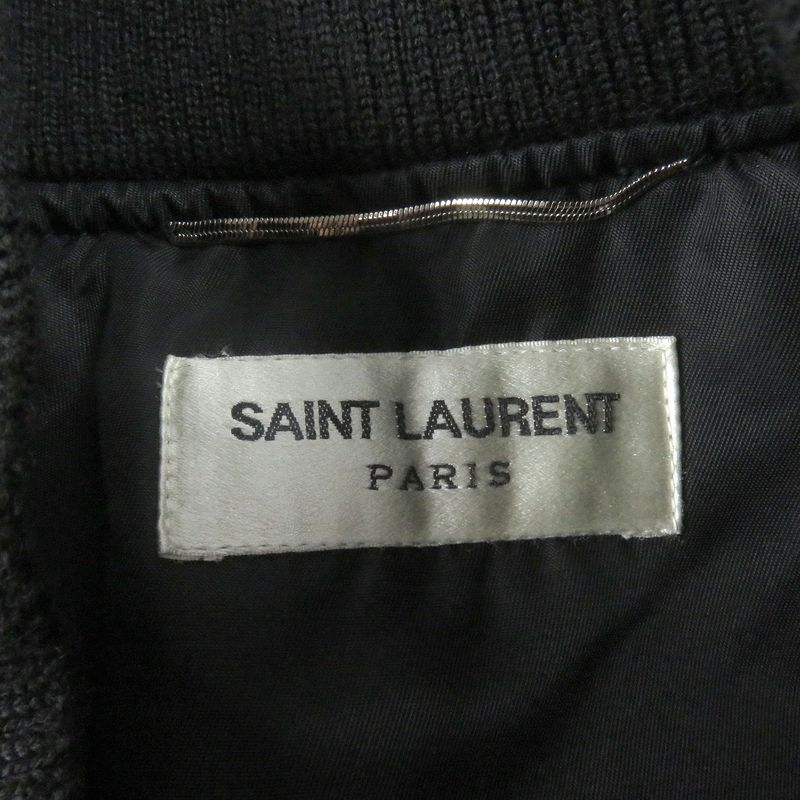 Saint Laurent Paris 15AW 397643 Eddie Period Classic Bomber Jacket Black 48