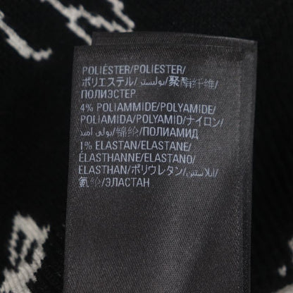 Balenciaga 23SS 724869 Logomaia All Over Kit Crewneck Knit Sweater Black S