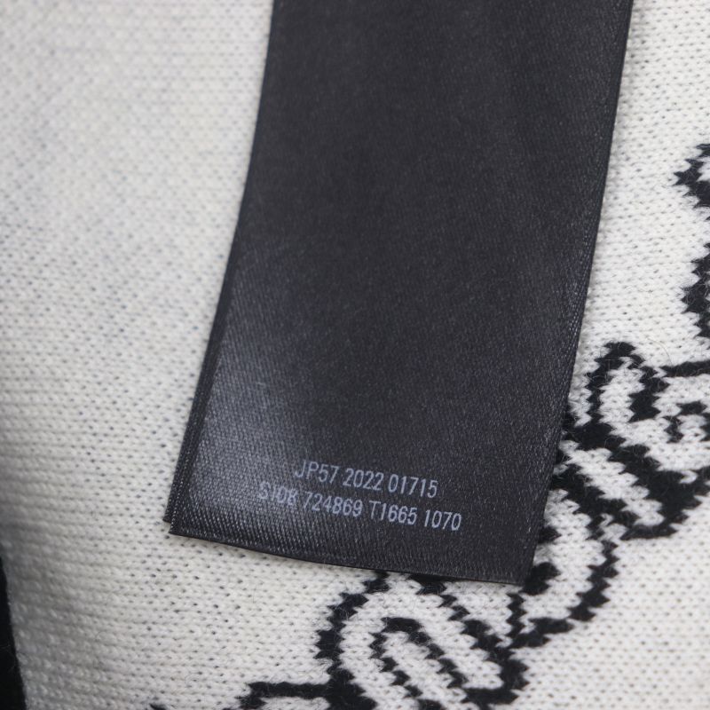 Balenciaga 23SS 724869 Logomaia All Over Kit Crewneck Knit Sweater Black S