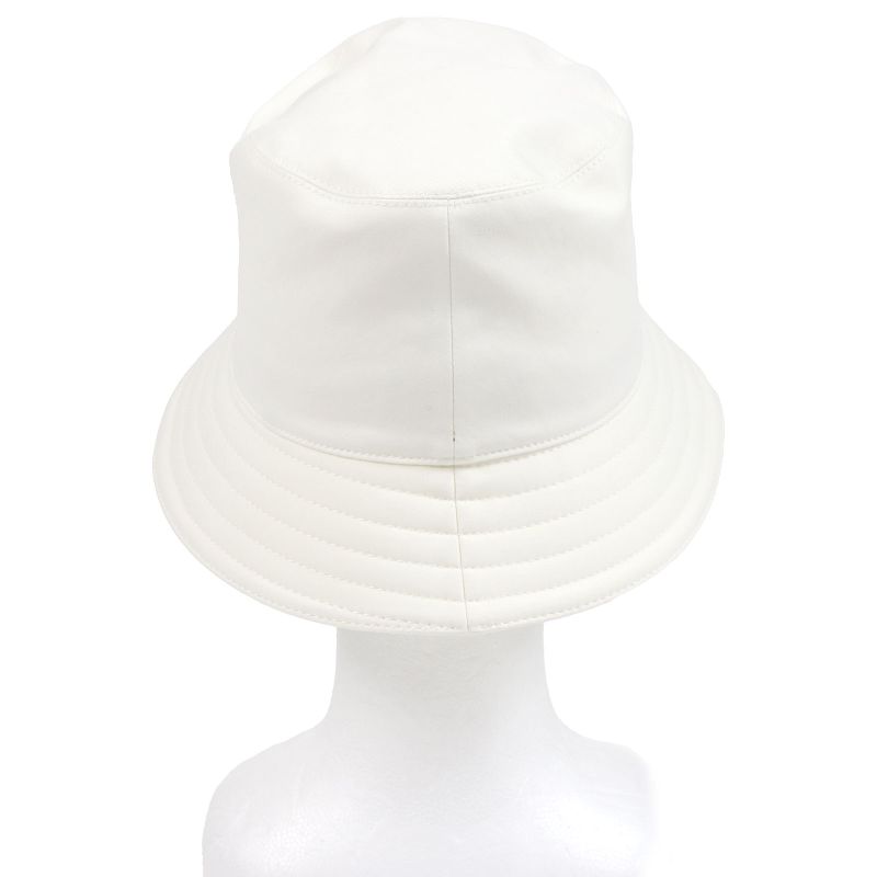 Hermes Harper Emile Hermes Embroidered Embroidery Bucket Hat White 58 Made In