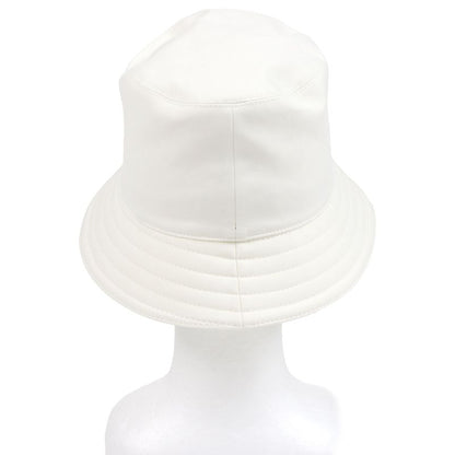 Hermes Harper Emile Hermes Embroidered Embroidery Bucket Hat White 58 Made In