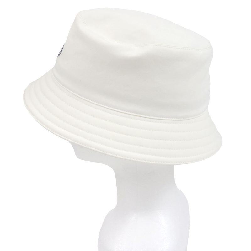 Hermes Harper Emile Hermes Embroidered Embroidery Bucket Hat White 58 Made In