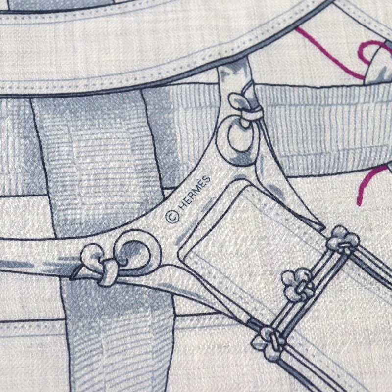 Hermes Cavalcadour Fleuri Cavalcadour Fleuri Cashmere Silk Carré 140 Large