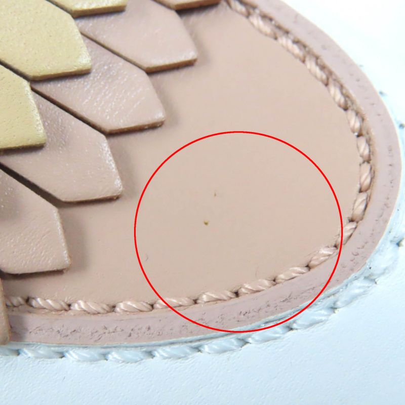 Hermes Af181070z Royale Hhardware Fringe Flat Shoes Leather Moccasins White