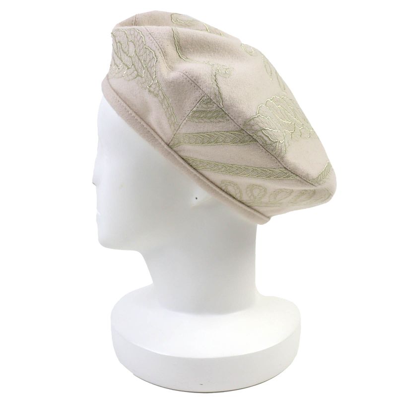 Hermes Saint Honore En Finesse 100% Wool Silver Hardware Serie Button Embroidere