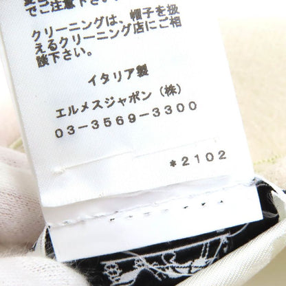 Hermes Saint Honore En Finesse 100% Wool Silver Hardware Serie Button Embroidere