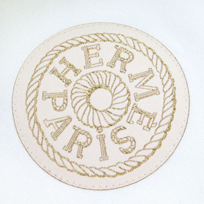 Hermes Saint Honore En Finesse 100% Wool Silver Hardware Serie Button Embroidere