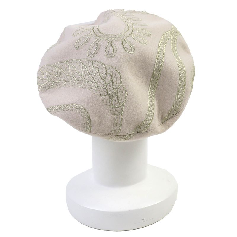 Hermes Saint Honore En Finesse 100% Wool Silver Hardware Serie Button Embroidere