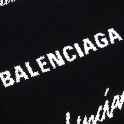 Balenciaga 23SS 724852 Logomaia All Over Cardigan V-neck Thick Knit Cardigan