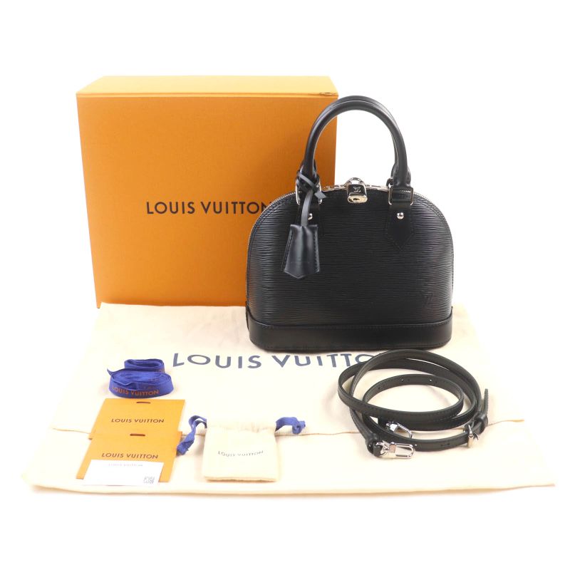 Louis Vuitton M24645 Alma BB Epi Leather Noir Black Epi 2way Hand And Shoulder