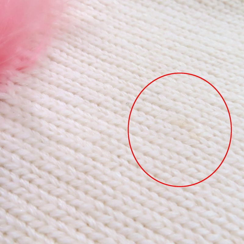 CHANEL P76042k10969 100% Cashmere Short Sleeved Knit With Coco Mark Fur Pieces