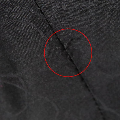 CHANEL Vintage 01A P18163 Logo Button Lined 100% Silk Tweed Long Coat Black 36