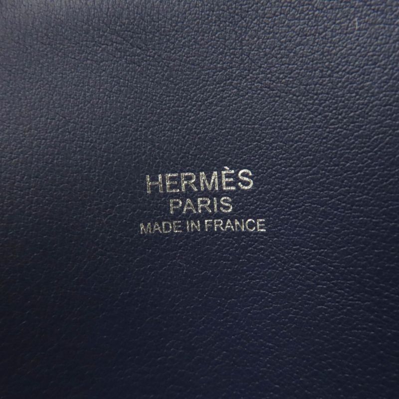 Hermes Bolide 31 Taurillon Clemence Blue Saphir Silver Hardware Handbag