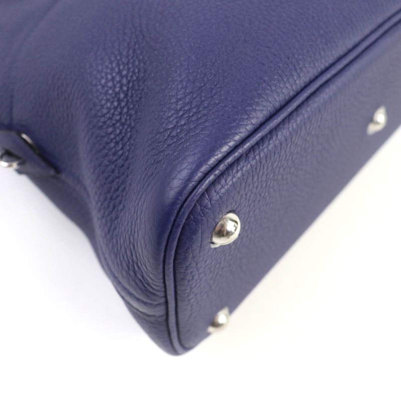 Hermes Bolide 31 Taurillon Clemence Blue Saphir Silver Hardware Handbag
