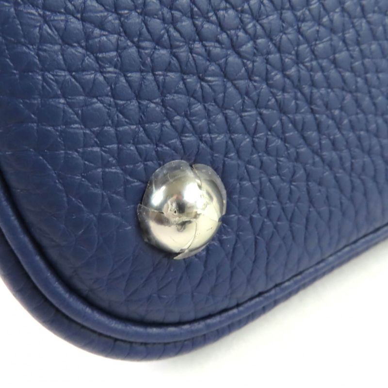 Hermes Bolide 31 Taurillon Clemence Blue Saphir Silver Hardware Handbag