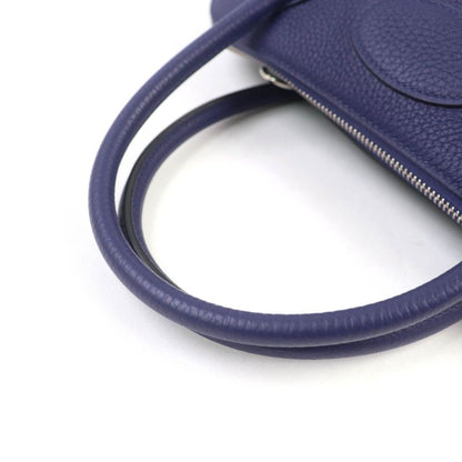 Hermes Bolide 31 Taurillon Clemence Blue Saphir Silver Hardware Handbag