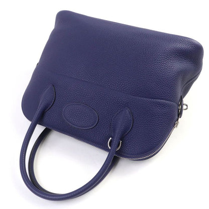 Hermes Bolide 31 Taurillon Clemence Blue Saphir Silver Hardware Handbag